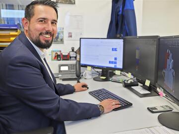 Mitarbeiter des Team Stangl Reinigungstechnik am Arbeitsplatz