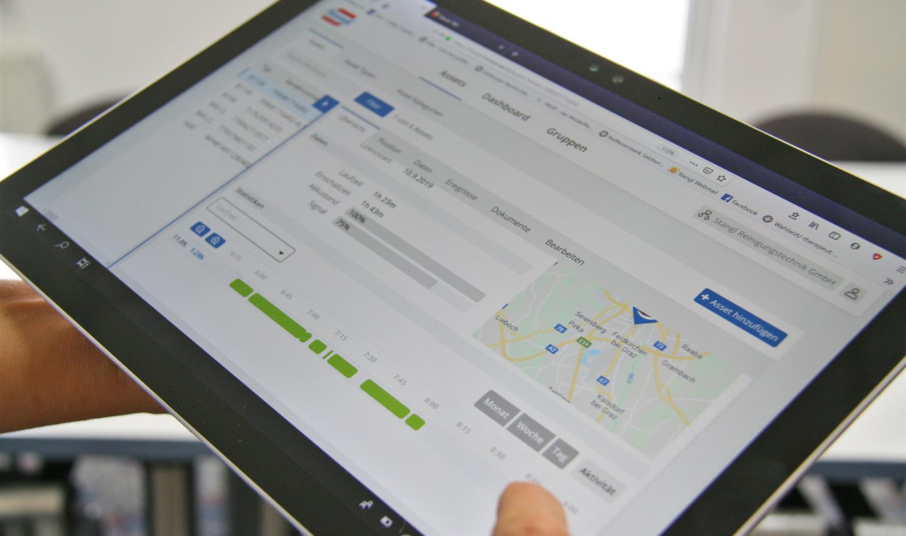 intelligentes Maschinentracking StaTrack von Stangl für Reinigungsmaschinen 