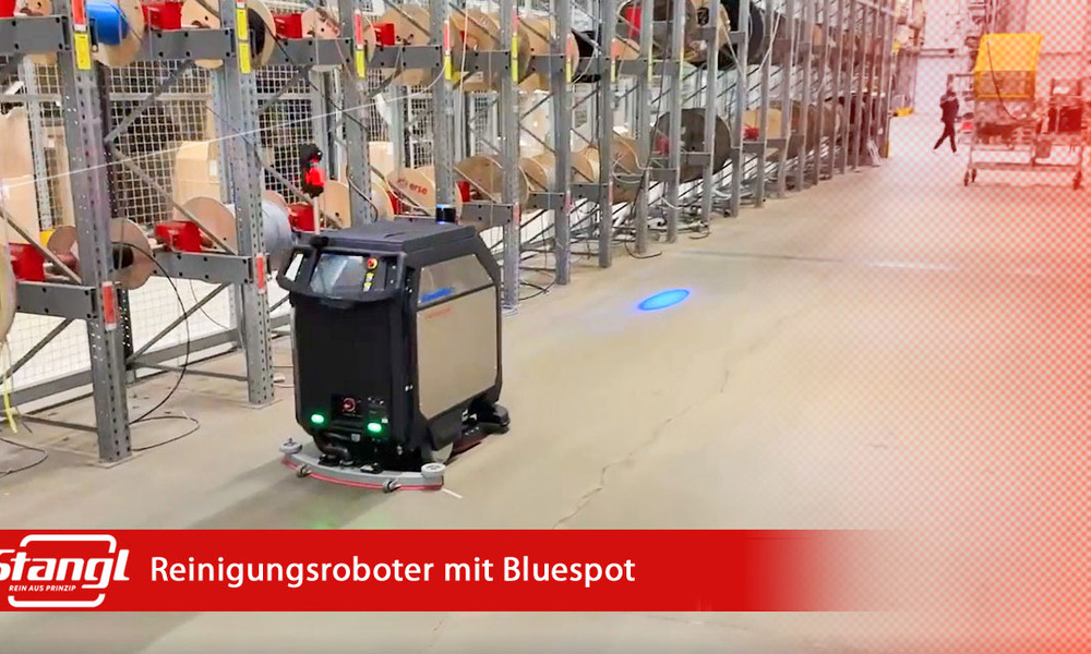 Reinigungsroboter CenoBots L50 mit Bluespot, von Stangl Reinigungstechnik
