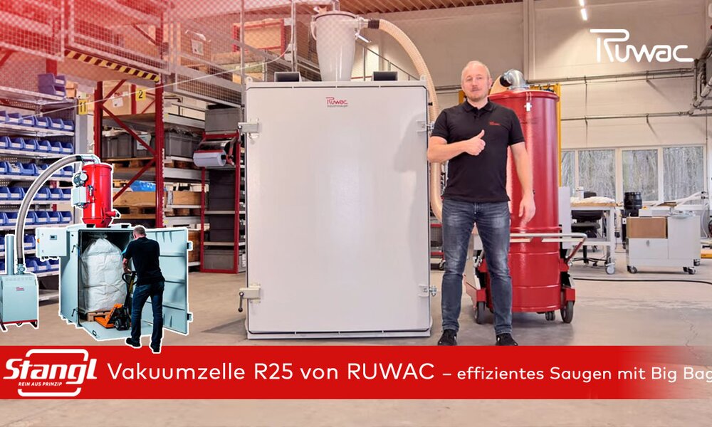 Vakuumzelle R25 von Ruwac – effizientes Saugen mit Big Bag von Stangl