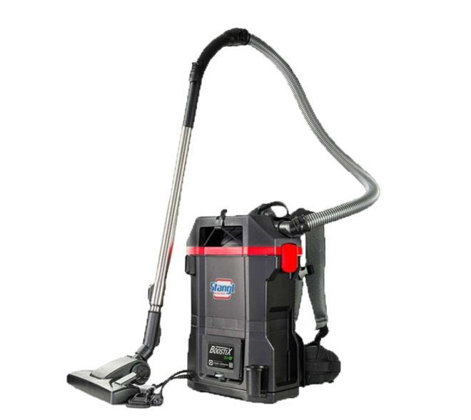 Akku-Rucksacksauger StaVac Boostix iGo Zero von Stangl perfekt geeignet für die professionelle Reinigung in engen Bereichen