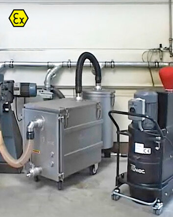 Nassabscheider Ruwac NA250 von Stangl, ohne eigenen Antrieb, dient zur Abscheidung von Stäuben, auch gefährlicher Stoffe