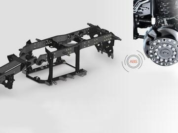 stabiler Fahrzeugrahmen und innovatives Bremssystem Hako Kehrmaschinen und Geräteträger