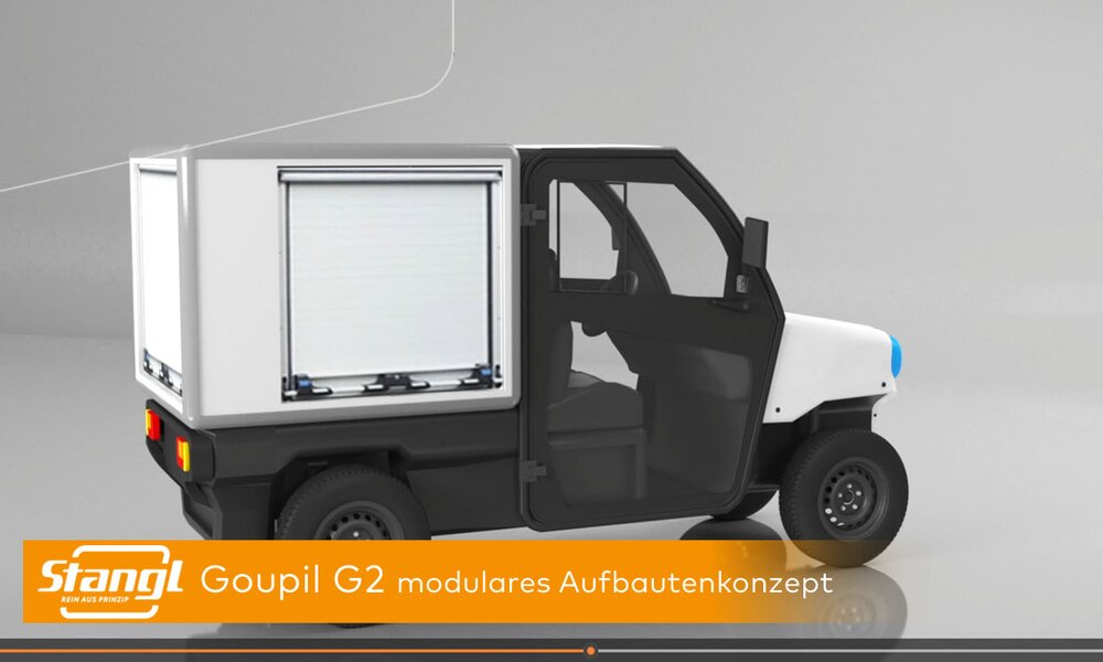 Video zum modularen Aufbautenkonzept des Goupil G2 von Stangl