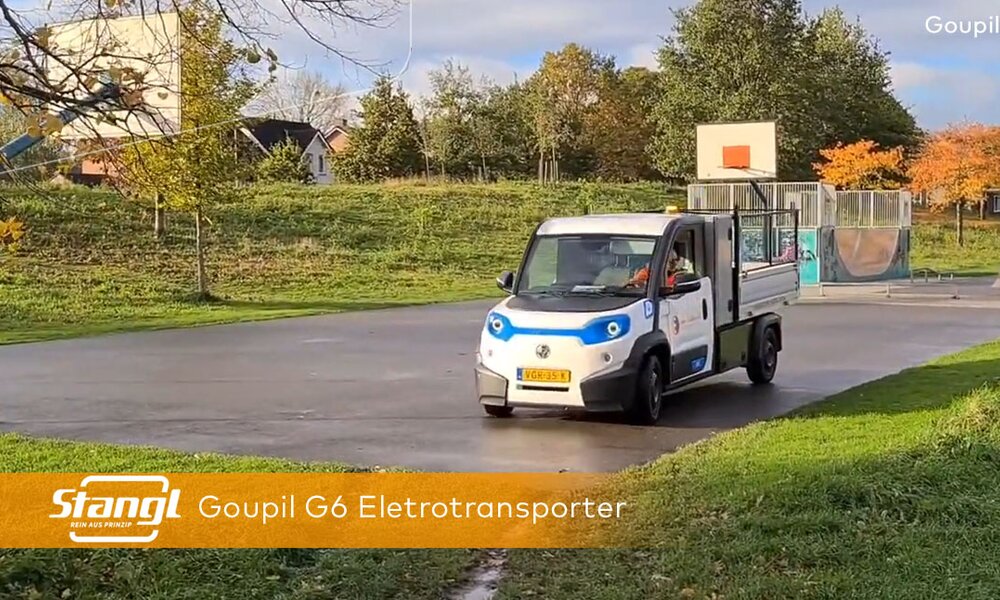 der E-Transporter Goupil G6 von Stangl im Praxiseinsatz