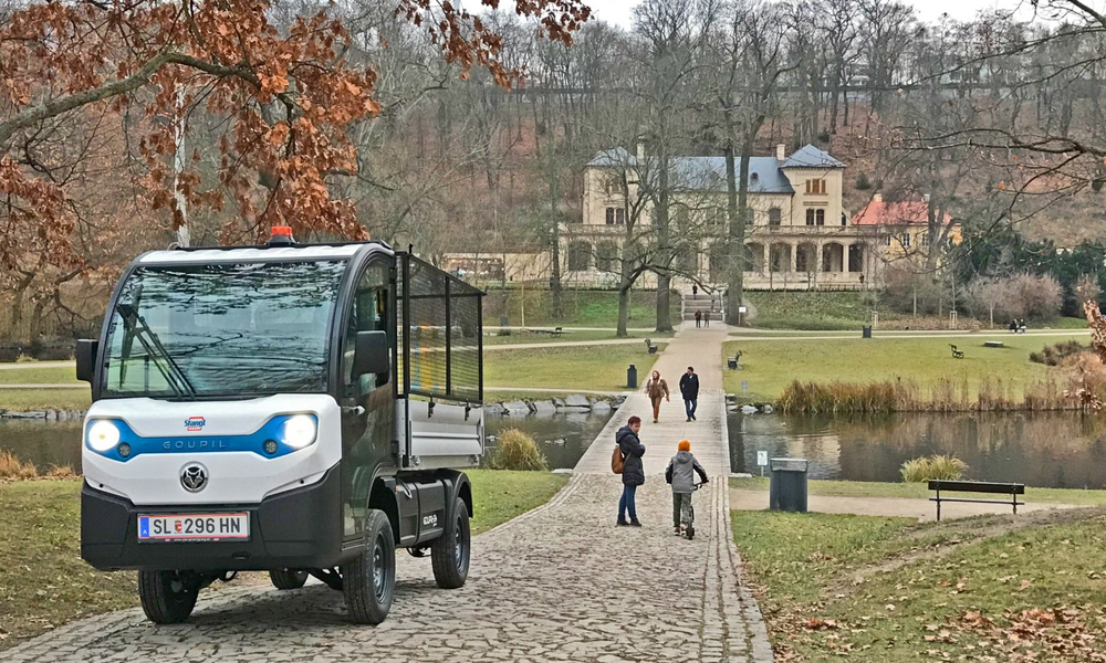 Elektrotransporter Goupil G4 von Stangl im kommunalen Einsatz