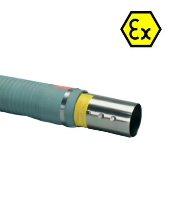 Industrie Schlauch 5m Ø 70mm Gummi, öl-/benzinfest Ruwac Anschlüsse