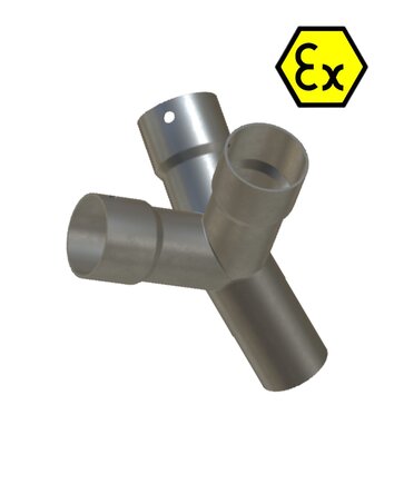 Gabelstück 45°, Anschluss: Ø 50mm, EX-Schutz