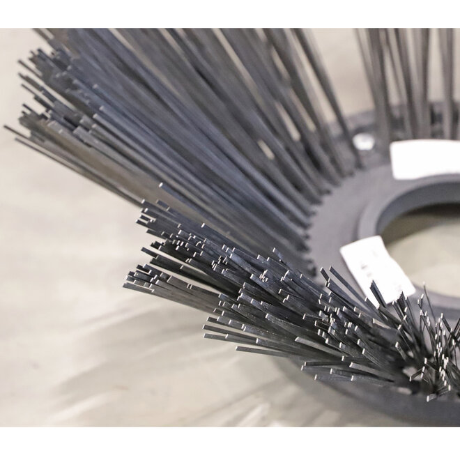 Stangl Tellerbesen mit Gussstahl- Flachdraht-Beborstung 1-tlg. Holzkörper 400mm, Kehr 750mm, Gußflachdraht 3,3x0,6mm Hako