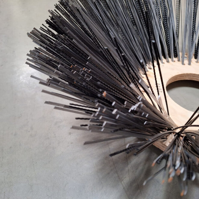 Stangl Tellerbesen DN 400mm Kunststoff-Stahlflachdraht gemischt Kehrbreite DN 750mm,PP 1,6x2,4 Hako