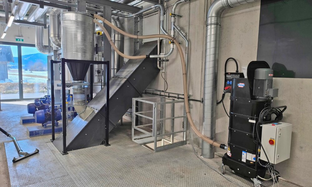 Ruwac Industriesauger im Heizwerk installiert zur Betriebsreinigung