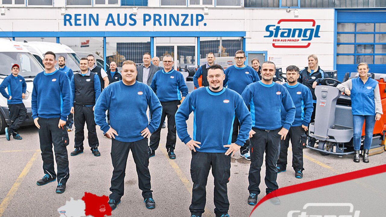  Stangl Teamfoto für Wien Niederösterreich und Burgenland mit Gebietskarte