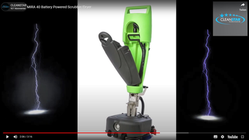 Vorschaubild zum Video Mira 40 Bodenreinigungsmaschine von Stangl bei dem die vielseitigen Einsatzmöglichkeiten auf unterschiedlichsten Böden und Bereichen wie Büros, WC-Anlagen und gewerbliche Flächen präsentiert werden. 