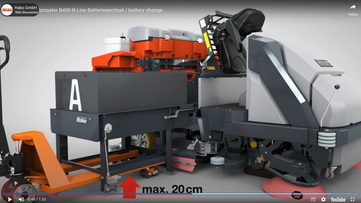 Vorschaubild zum Video Hako Scrubmaster B400-R von Stangl Batteriewechsel