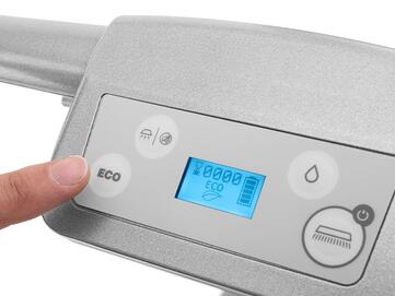 Der Eco Modus der Stangl Scheuersaugmaschine B15 reduziert den Verbrauch von Wasser und Energie