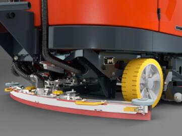 Selbstreinigender Saugfuß der Hako Scheuersaugmaschine B400-R von Stangl lässt sich automatisch spülen