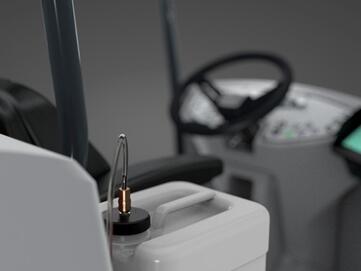 On-Board-Dosierung der Scheuersaugmaschine B400-R von Stangl sorgt für eine optimale Zugabe des Reinigungsmittels