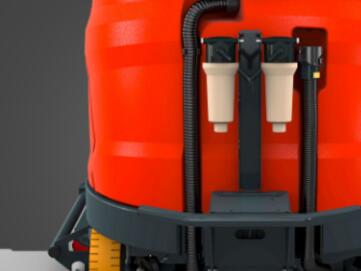 Integrierte Schmutzwasseraufbereitung der Hako Bodenreinigungsmaschine B400-R von Stangl für optimale Hygiene