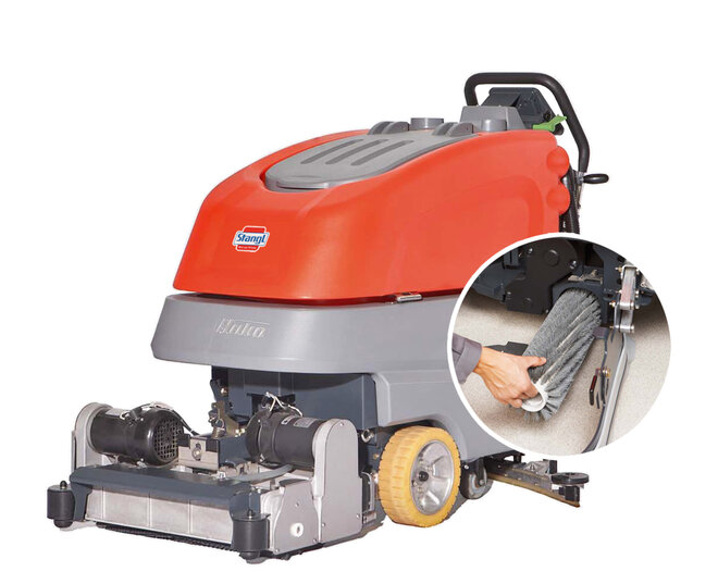Aufsitz-Bodenreinigungsmaschine Hako Scrubmaster B70-CL-WB jit Walzenbürsten von Stangl