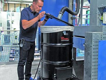 Industriesauger Ruwac DAV SB zum Absaugen stark komprimierter Materialien wie Textilreste