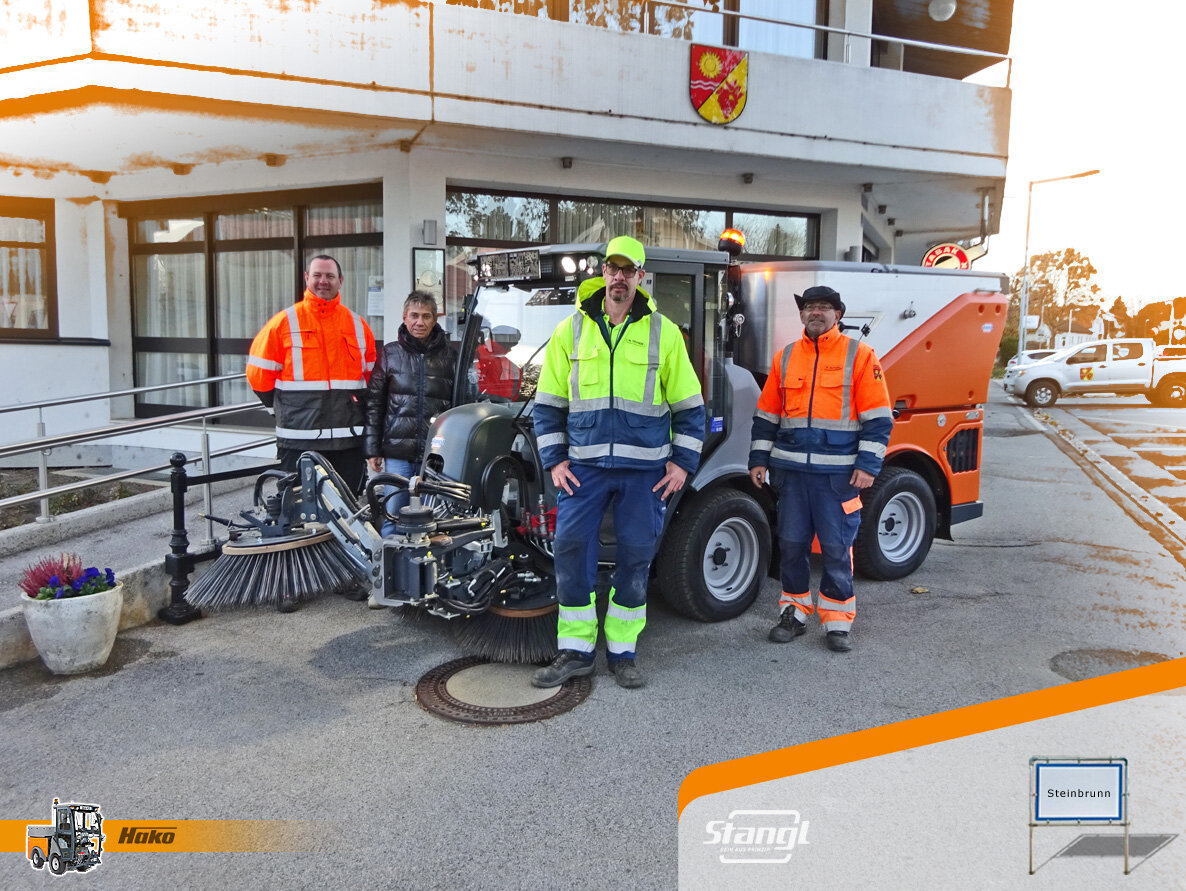 neue Kommunalmaschine Hako Citymaster von Stangl, für Gemeinde Steinbrunn