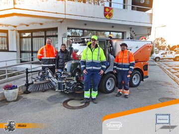 neue Kommunalmaschine Hako Citymaster von Stangl, für Gemeinde Steinbrunn