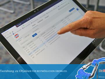 Benutzeroberflache Stangl StaTrack Bild zur Objekt-Zuordnung Ihrer Reinigungsmaschine