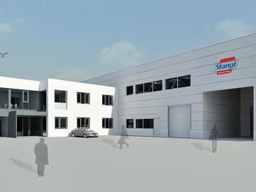 Stangl baut neues Logistik- und Werkstättenzentrum Visualisierung Pläne