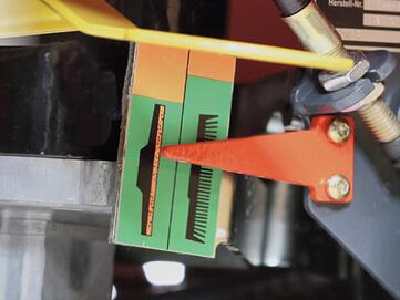 Mechanische Verschleißanzeige der Reinigungsmaschine B75-R wann die Bürste oder das Pad ersetzt werden muss