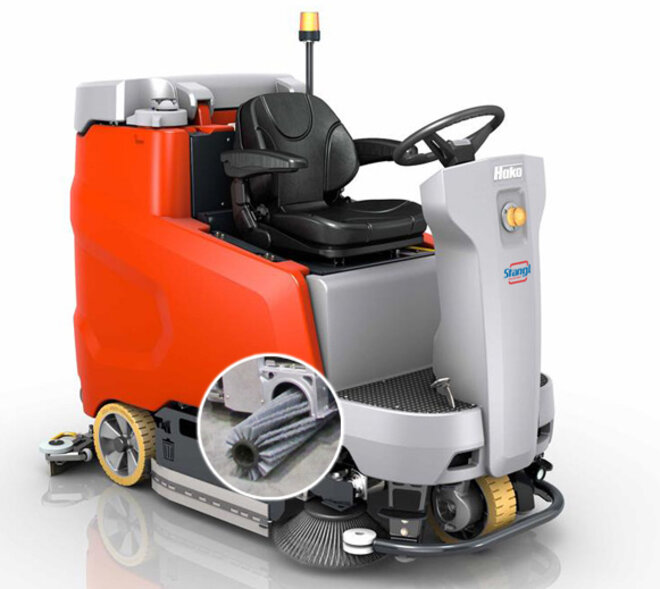 Hako Aufsitz-Bodenreinigungsmaschine B175-R WB1120 von Stangl mit Walzenbüste