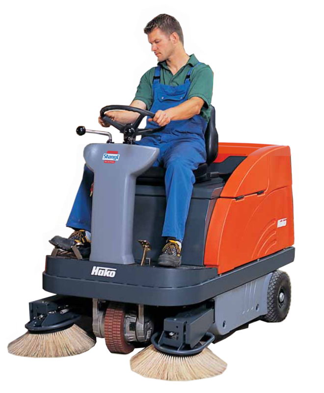 Hako Aufsitz-Kehrmaschine Sweepmaster 980-R von Stangl Reinigungstechnik für mittlere Flächen