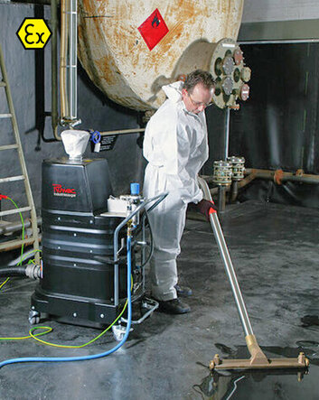 Industriesauger Ruwac R01 P mit Druckluftantrieb von Stangl 