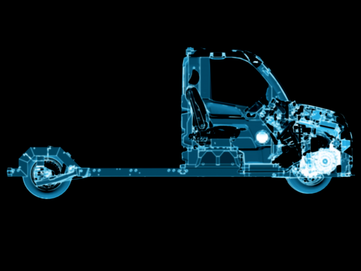 Stahlchassis und Frontantrieb des G6 bieten flexible Aufbauten und sicheres Fahrverhalten | © Goupil