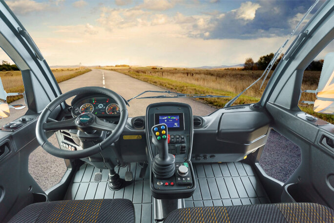 Die Fahrerkabine des Multicar M41 von Stangl ist Ergonomisch gestaltet, selbsterklärend und intuitiv bedienbar-