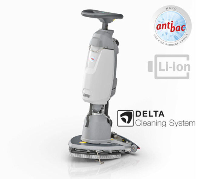 kompakte Bodenreinigungsmaschine von Stangl Scrubmaster B5 mit AntiBac Tank antibakterielle Tankbeschichtung