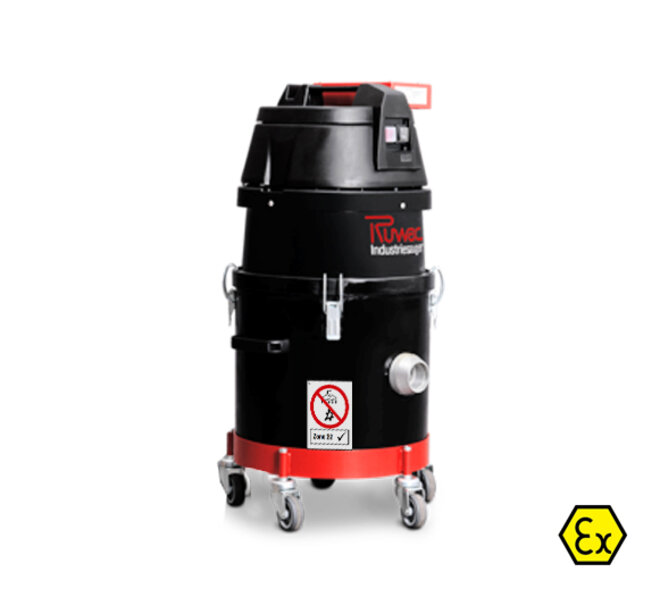 Leistungsstarker Industriesauger Ruwac R18 A012 Zone 22 mit Kunststoffbehälter von Stangl zugelassen für Feinstäube und gesundheitsgefährdende Stäube