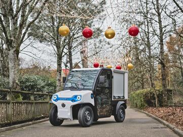 Der Goupil G2 ist ideal für Müllsammlung, Grünpflege, Instandhaltung und Transport. | © Goupil