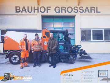 Hako Kompaktkehrmaschine von Stangl an Marktgemeinde Großarl übergeben