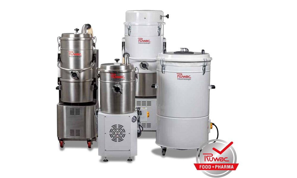 Ruwac Sauglösungen für die Lebensmittelindustrie und Pharmaindustrie erhältlich bei Stangl Reinigungstechnik