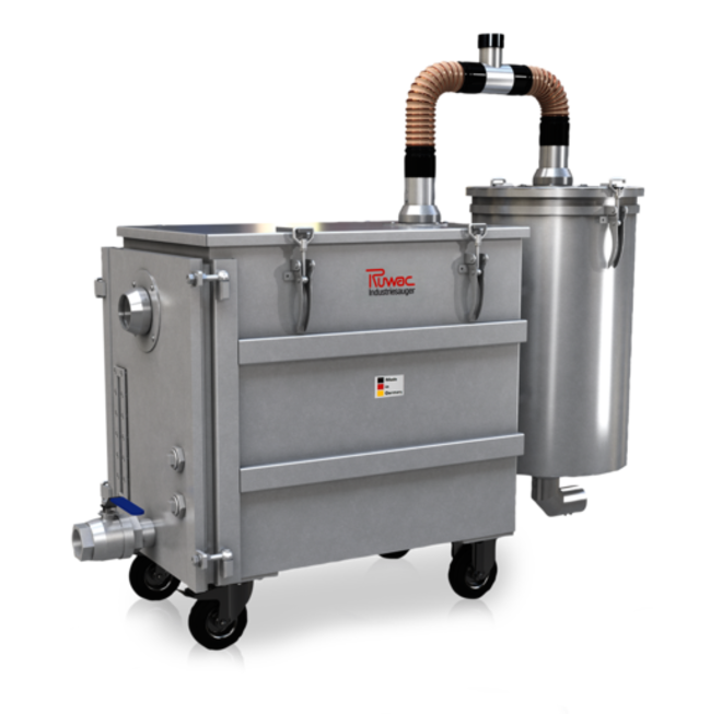 Nassabscheider Ruwac NA250 von Stangl zu Abscheidung von Stäuben , da sie in flüssige Medien geleitet und gebunden werden. 