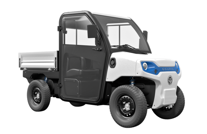 Emmissionsfreier Elektrotransporter Goupil G2 ideal für enge Räume und Stop & Go Einsätze.