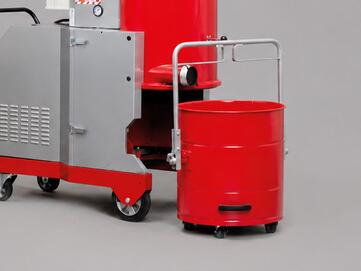 150 Liter Behälter mit Kippvorrichtung und Staplertaschen mit Bügel  Industriesauger Ruwac DA 5 von Stangl 