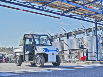 E-Transporter mit Straßenzulassung und Ladekapazität von 600 kg ideal für Gewerbe und Industrie. | © Goupil